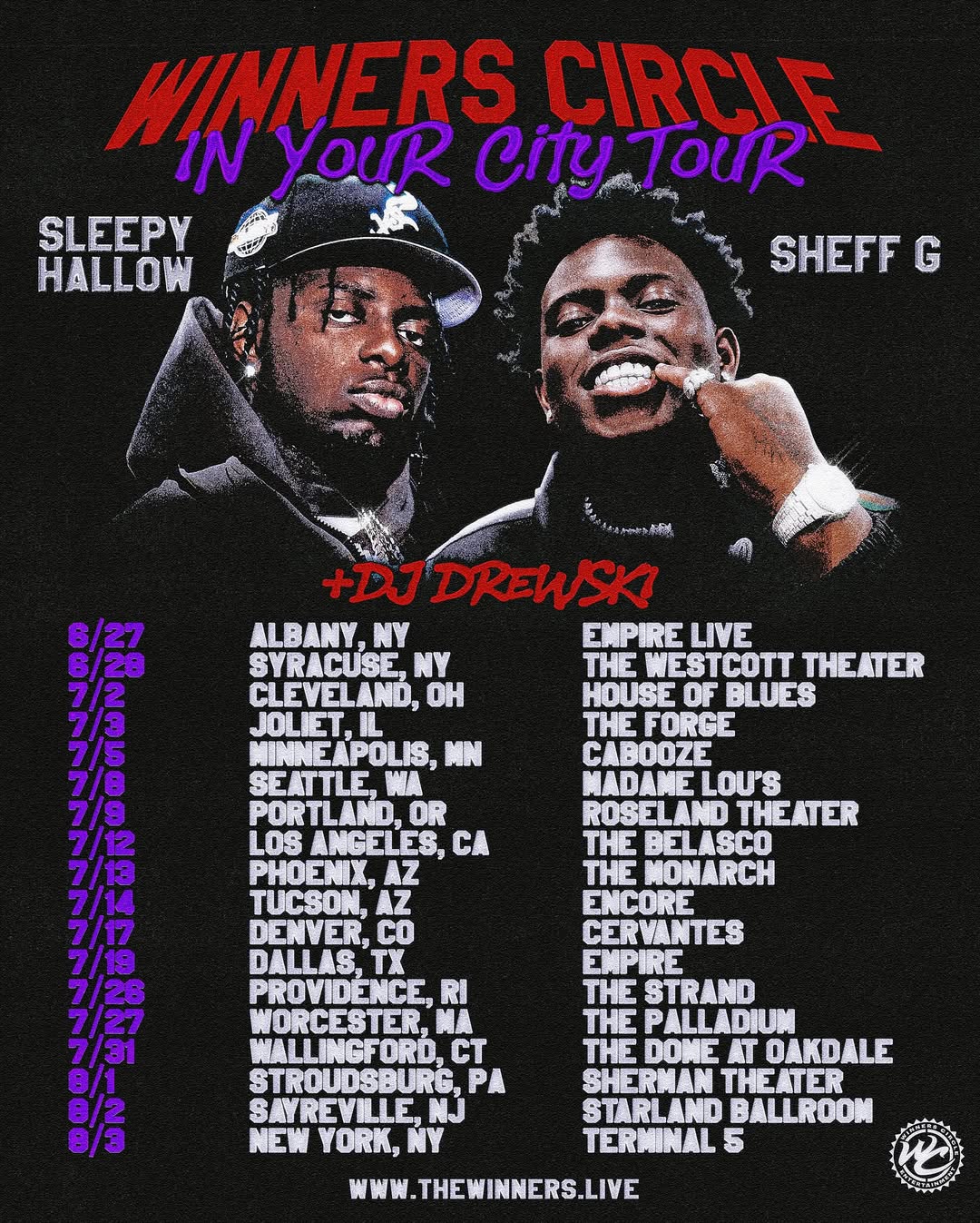 Sleepy Hallow Winners Circle In Your City Tour Poster